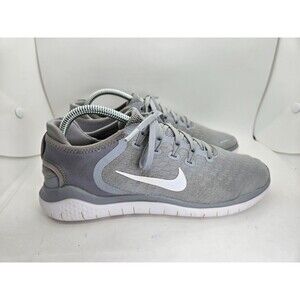 Nike Free RN 2018 Shoes Men's 8 Wolf Grey Running Athletic Barefoot Gym Sneakers